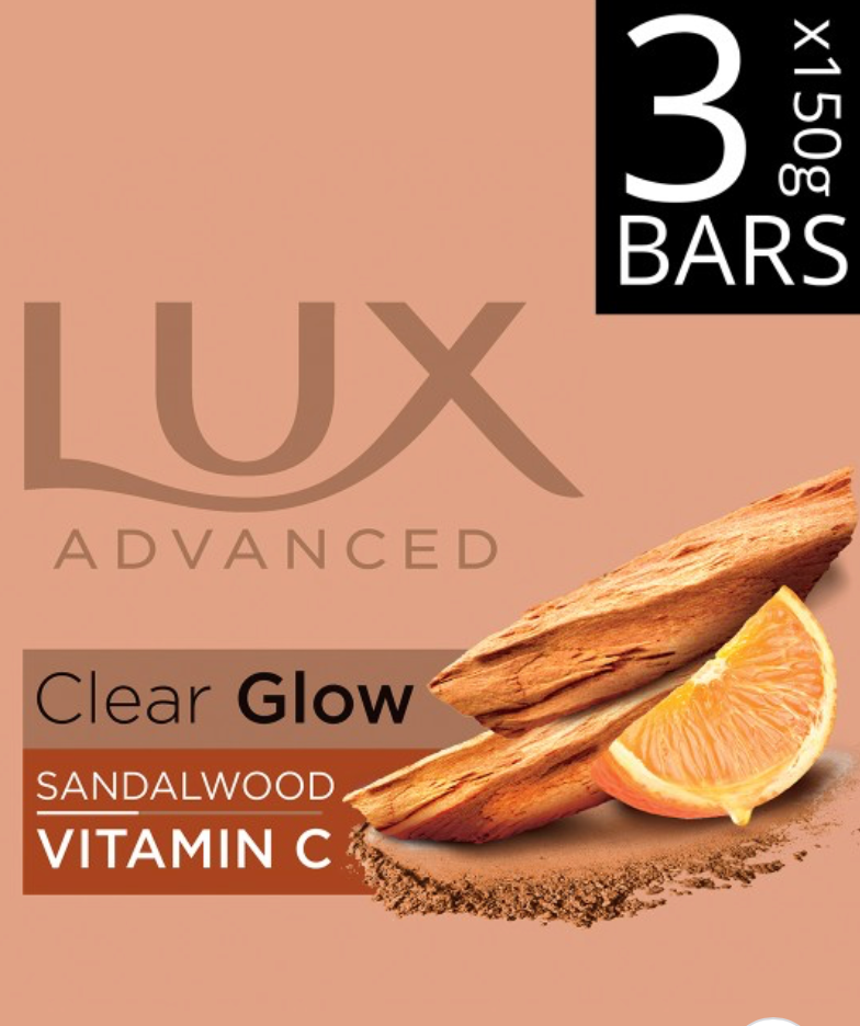 LUX Set of 3 Sandalwood with Vitamin C Bath Soaps