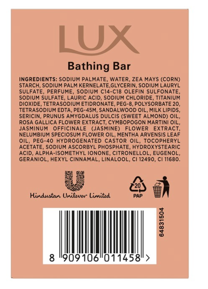 LUX Set of 3 Sandalwood with Vitamin C Bath Soaps