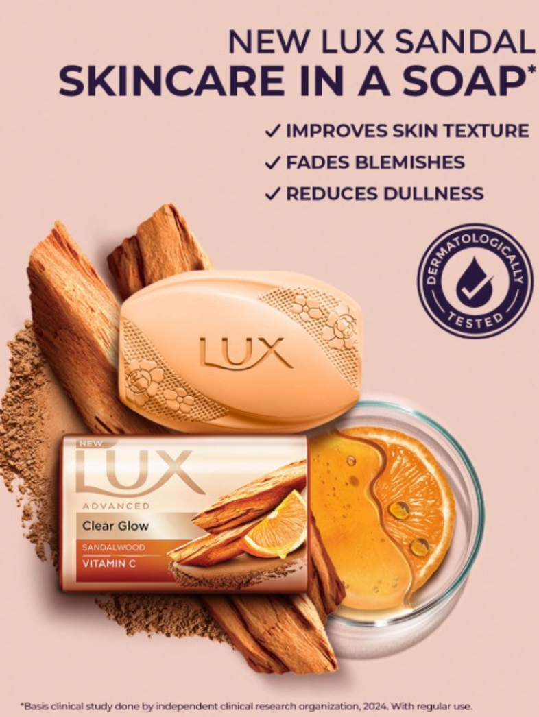 LUX Set of 3 Sandalwood with Vitamin C Bath Soaps