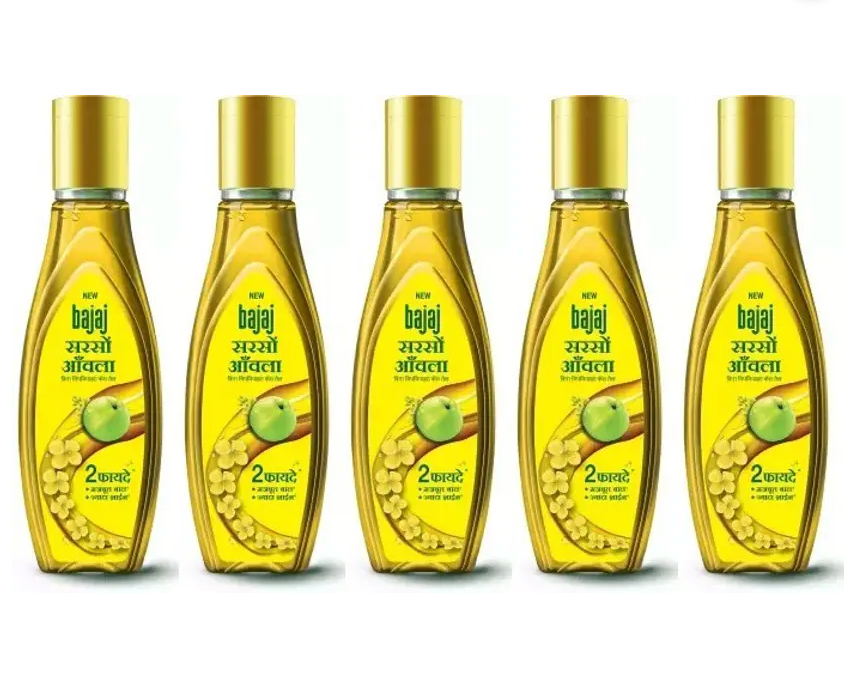 BAJAJ Sarson Amla Hair Oil ,80 ml x Pack of 5 Hair Oil (400 ml)