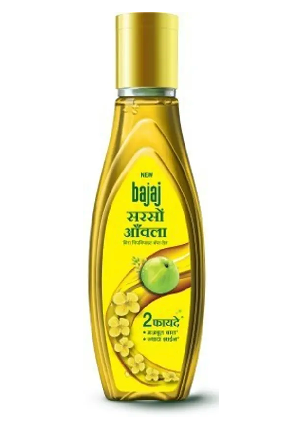 BAJAJ Sarson Amla Hair Oil ,80 ml x Pack of 5 Hair Oil (400 ml)