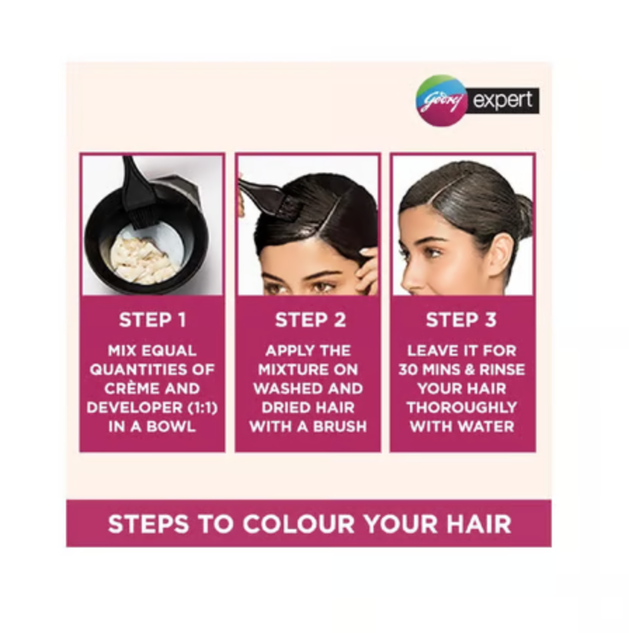 Godrej Expert Hair Colour for Women & Men (Dark Brown) Pack of 4