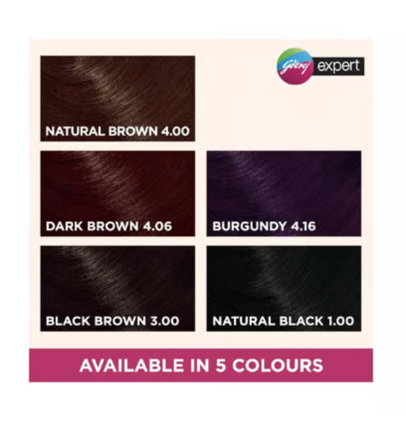 Godrej Expert Hair Colour for Women & Men (Dark Brown) Pack of 4