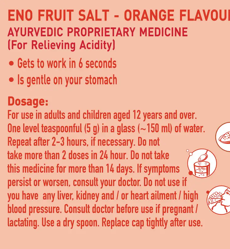 Eno Orange Flavour Fruit Salt Pack of 2