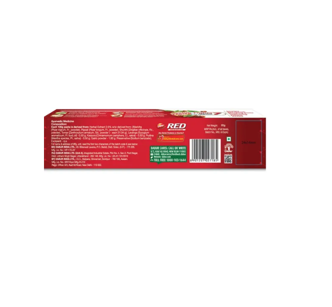 Dabur Red Toothpaste, 18 gm Pack of 10