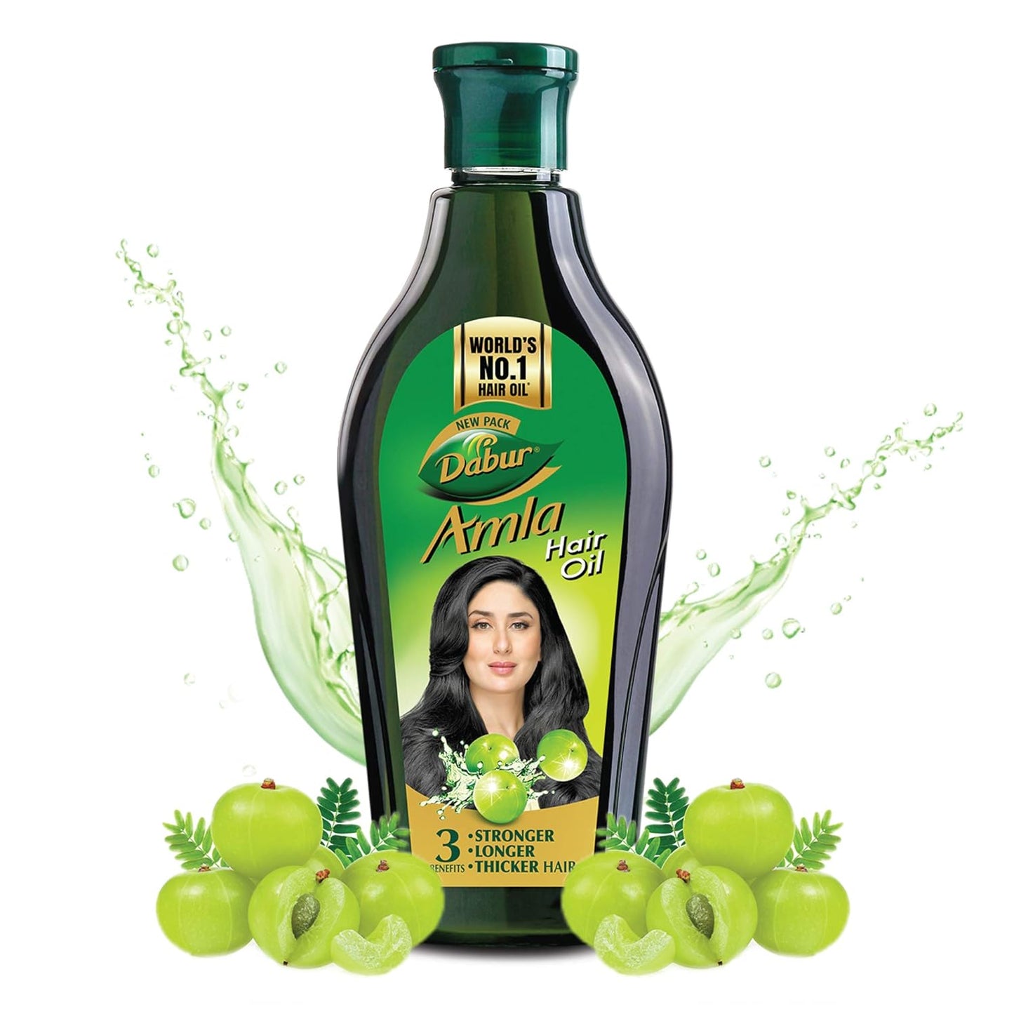 Dabur Amla Hair Oil - for Strong , Long and Thick Hair - 90ml Pack of 5