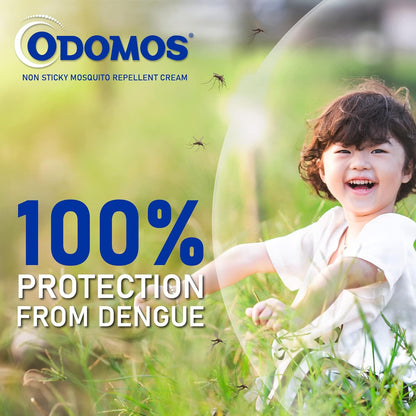 Odomos Non-Sticky Mosquito Repellent Cream With Vitamin E & Almond - 100 Gm