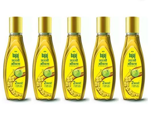 BAJAJ Sarson Amla Hair Oil ,80 ml x Pack of 5 Hair Oil  (400 ml)