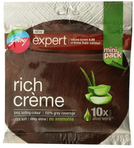 Godrej Expert Natural Brown Rich Creme Hair Colour 12 g Pack of 20