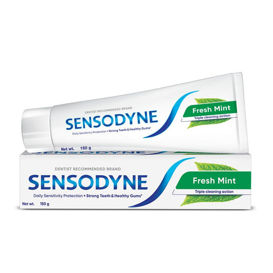 Sensodyne Toothpaste: Fresh Mint Sensitive Toothpaste For Daily Sensitivity Protection,Dentist Recommended Brand, Oral Care, 75g Pack of 2