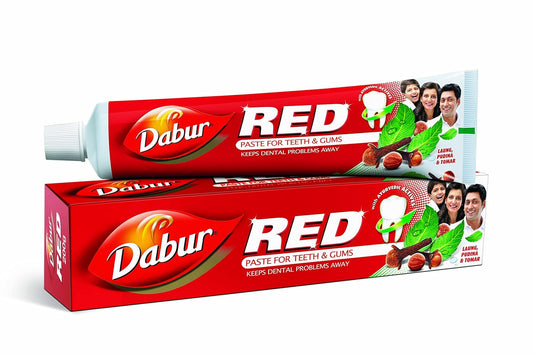 Dabur Red Toothpaste - 50g | World's No.1 Ayurvedic Paste | Fluoride Free| Helps in Bad Breath Treatment, Cavity Protection, Plaque Removal | For Whole Mouth Health Pack of 10