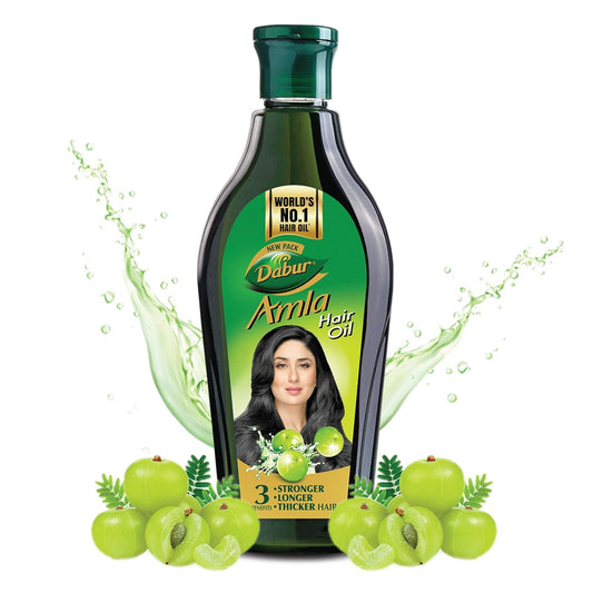 Dabur Amla Hair Oil - for Strong , Long and Thick Hair - 90ml Pack of 5